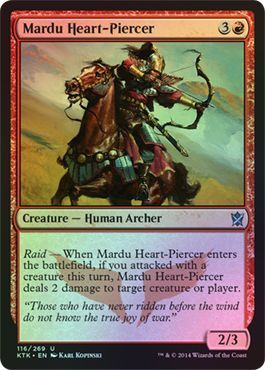 Mardu Heart Piercer Foil 116 269 Khans of Tarkir Foil Singles Mardu Heart Piercer Foil 116 269 Khans of Tarkir Foil Singles
