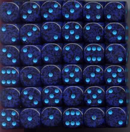 Chessex Speckled Cobalt Set of 36 d6 Dice CHX25907 Chessex Dice Supplies Chessex Speckled Cobalt Set of 36 d6 Dice CHX25907 Chessex Dice Supplies