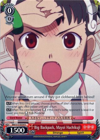 Big Backpack Mayoi Hachikuji BM S15 054 Rare R Big Backpack Mayoi Hachikuji BM S15 054 Rare R