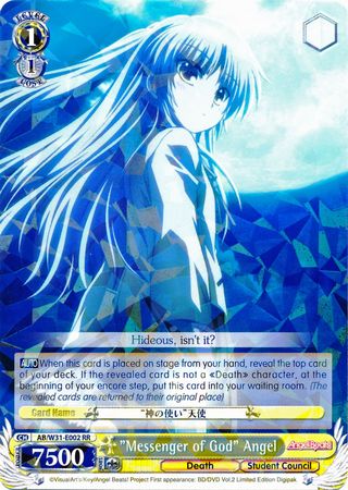 Messenger of God Angel AB W31 E002 Double Rare RR Weiss Schwarz Angel Beats Re Edit Booster Set Messenger of God Angel AB W31 E002 Double Rare RR Weiss Schwarz Angel Beats Re Edit Booster Set