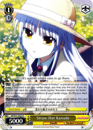 Straw Hat Kanade AB W31 E025 Uncommon U Weiss Schwarz Angel Beats Re Edit Booster Set Straw Hat Kanade AB W31 E025 Uncommon U Weiss Schwarz Angel Beats Re Edit Booster Set