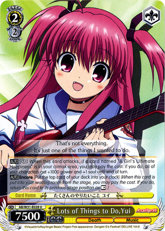 Lots of Things to Do Yui AB W31 E028 Uncommon U Lots of Things to Do Yui AB W31 E028 Uncommon U