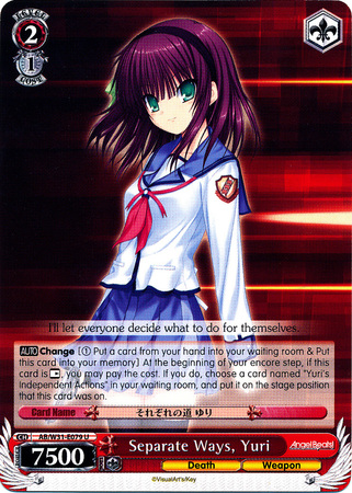Separate Ways Yuri AB W31 E079 Uncommon U Separate Ways Yuri AB W31 E079 Uncommon U