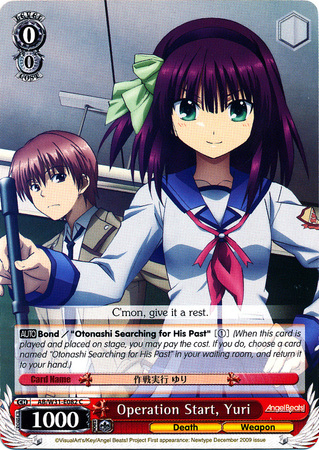 Operation Start Yuri AB W31 E082 Common C Weiss Schwarz Angel Beats Re Edit Booster Set Operation Start Yuri AB W31 E082 Common C Weiss Schwarz Angel Beats Re Edit Booster Set
