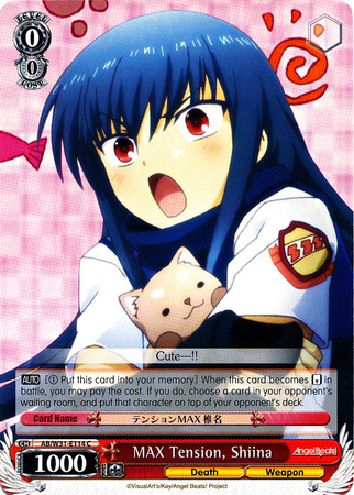MAX Tension Shiina AB W31 E114 Common C Weiss Schwarz Angel Beats Re Edit Booster Set MAX Tension Shiina AB W31 E114 Common C Weiss Schwarz Angel Beats Re Edit Booster Set