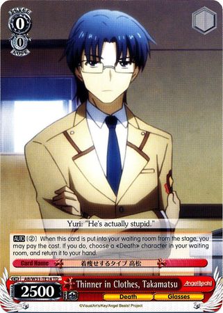 Thinner in Clothes Takamatsu AB W31 TE14 TD Weiss Schwarz Angel Beats Re Edit Trial Deck Thinner in Clothes Takamatsu AB W31 TE14 TD Weiss Schwarz Angel Beats Re Edit Trial Deck