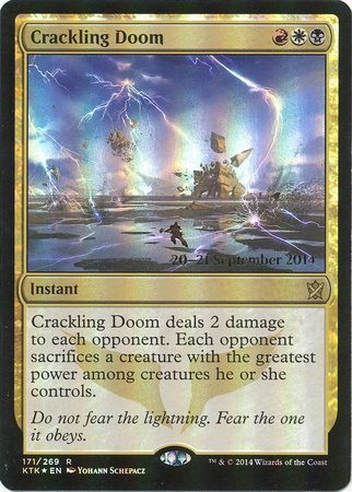 Crackling Doom 171 269 KTK Prerelease Foil Promo Magic The Gathering Promo Cards Crackling Doom 171 269 KTK Prerelease Foil Promo Magic The Gathering Promo Cards