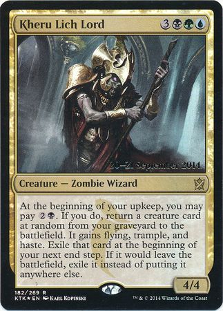 Kheru Lich Lord 182 269 KTK Prerelease Foil Promo Magic The Gathering Promo Cards Kheru Lich Lord 182 269 KTK Prerelease Foil Promo Magic The Gathering Promo Cards