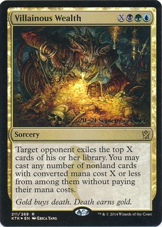 Villainous Wealth 211 269 KTK Pre Release Foil Promo Magic The Gathering Promo Cards Villainous Wealth 211 269 KTK Pre Release Foil Promo Magic The Gathering Promo Cards