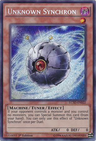 Unknown Synchron LC5D EN022 Secret Rare 1st Edition Unknown Synchron LC5D EN022 Secret Rare 1st Edition