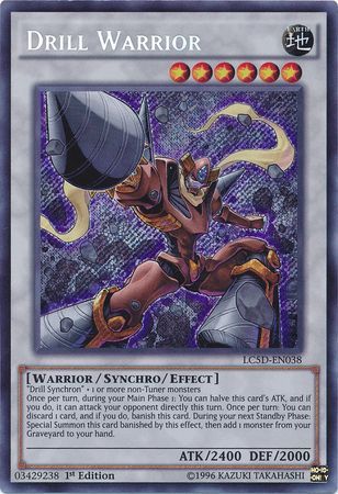 Drill Warrior LC5D EN038 Secret Rare 1st Edition Drill Warrior LC5D EN038 Secret Rare 1st Edition