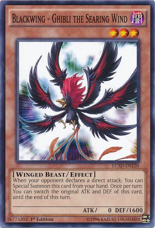 Blackwing Ghibli the Searing Wind LC5D EN120 Common 1st Edition Blackwing Ghibli the Searing Wind LC5D EN120 Common 1st Edition