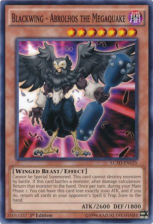 Blackwing Abrolhos the Megaquake LC5D EN125 Common 1st Edition Blackwing Abrolhos the Megaquake LC5D EN125 Common 1st Edition