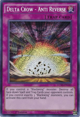Delta Crow Anti Reverse LC5D EN140 Secret Rare 1st Edition Delta Crow Anti Reverse LC5D EN140 Secret Rare 1st Edition