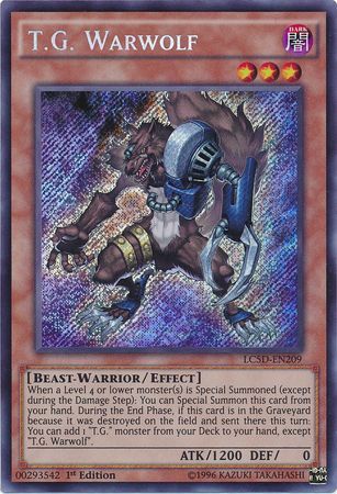 T G Warwolf LC5D EN209 Secret Rare 1st Edition Legendary Collection 5D s LC5D Singles T G Warwolf LC5D EN209 Secret Rare 1st Edition Legendary Collection 5D s LC5D Singles