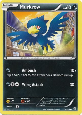Murkrow 51 119 Common XY Phantom Forces Singles Murkrow 51 119 Common XY Phantom Forces Singles