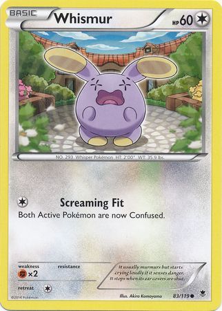 Whismur 83 119 Common XY Phantom Forces Singles Whismur 83 119 Common XY Phantom Forces Singles