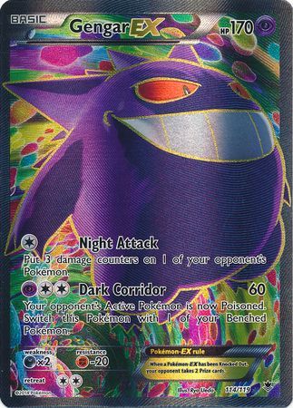 Gengar EX 34/119 XY Phantom Forces Holo Ultra Rare Pokemon Card Near M