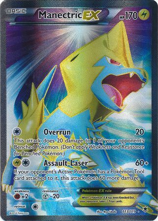 M Manectric EX Full Art 24a/119 Tracked Shipping! Near Mint Pokemon Card 