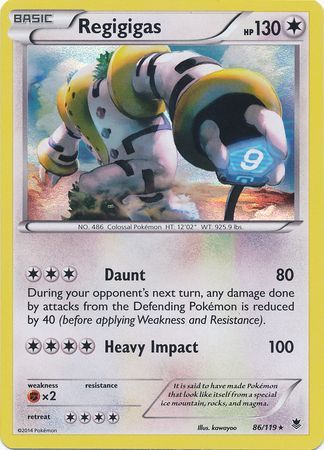 Pokemon Diamond and Pearl Stormfront Card - Regigigas (H)