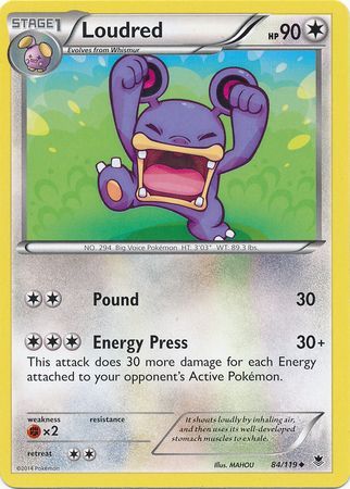Loudred 84 119 Uncommon XY Phantom Forces Singles Loudred 84 119 Uncommon XY Phantom Forces Singles