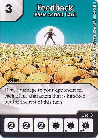 Feedback Basic Action Card Common Marvel Dice Masters The Uncanny X Men Singles Feedback Basic Action Card Common Marvel Dice Masters The Uncanny X Men Singles