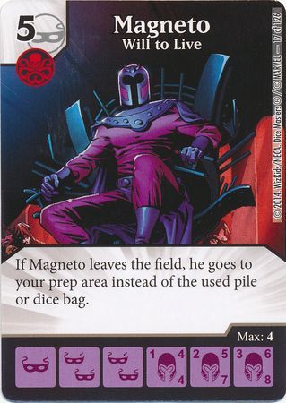 Magneto Will to Live Common Marvel Dice Masters The Uncanny X Men Singles Magneto Will to Live Common Marvel Dice Masters The Uncanny X Men Singles