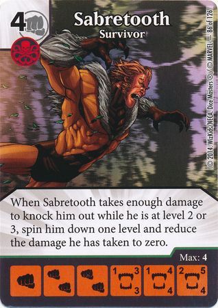 Sabretooth Survivor Uncommon Marvel Dice Masters The Uncanny X Men Singles Sabretooth Survivor Uncommon Marvel Dice Masters The Uncanny X Men Singles