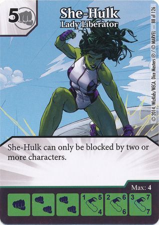 The Uncanny X-Men Dice Masters #088 She-Hulk Lady Liberator 