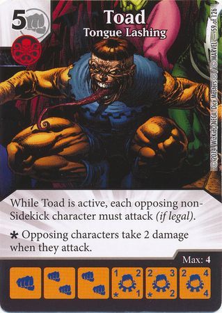 Toad Tongue Lashing Common Marvel Dice Masters The Uncanny X Men Singles Toad Tongue Lashing Common Marvel Dice Masters The Uncanny X Men Singles