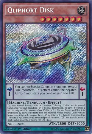 Qliphort Disk NECH EN024 Secret Rare 1st Edition Qliphort Disk NECH EN024 Secret Rare 1st Edition