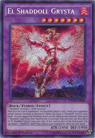El Shaddoll Grysta NECH EN048 Secret Rare 1st Edition The New Challengers NECH 1st Edition Singles El Shaddoll Grysta NECH EN048 Secret Rare 1st Edition The New Challengers NECH 1st Edition Singles