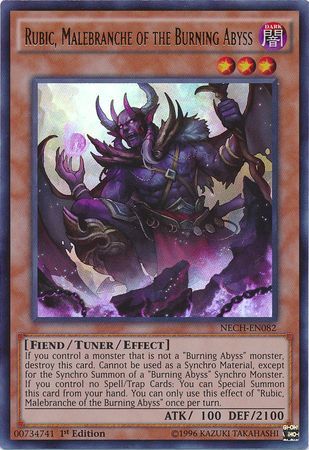 Rubic Malebranche of the Burning Abyss NECH EN082 Ultra Rare 1st Edition Rubic Malebranche of the Burning Abyss NECH EN082 Ultra Rare 1st Edition