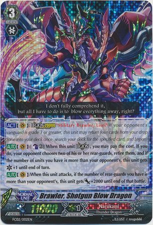 Brawler Shotgun Blow Dragon FC02 002EN Triple Rare RRR Cardfight Vanguard Fighter s Collection 2014 Singles Brawler Shotgun Blow Dragon FC02 002EN Triple Rare RRR Cardfight Vanguard Fighter s Collection 2014 Singles