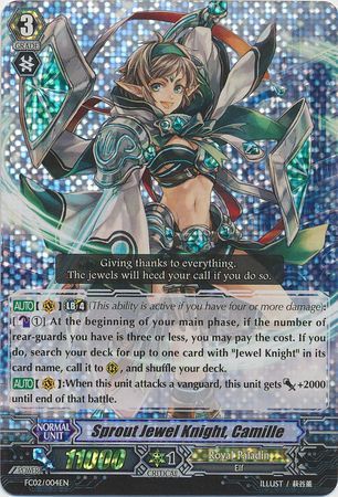 Sprout Jewel Knight Camille FC02 004EN Triple Rare RRR Sprout Jewel Knight Camille FC02 004EN Triple Rare RRR
