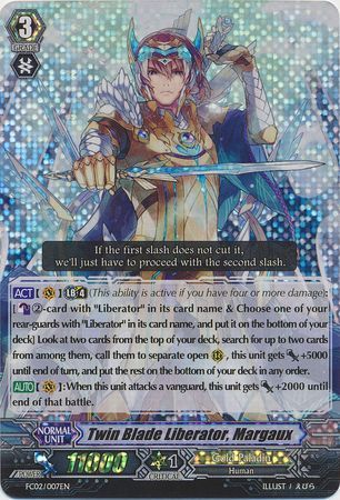Twin Blade Liberator Margaux FC02 007EN Triple Rare RRR Twin Blade Liberator Margaux FC02 007EN Triple Rare RRR