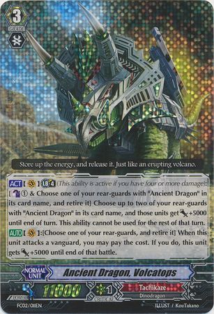 Ancient Dragon Volcatops FC02 011EN Triple Rare RRR Ancient Dragon Volcatops FC02 011EN Triple Rare RRR
