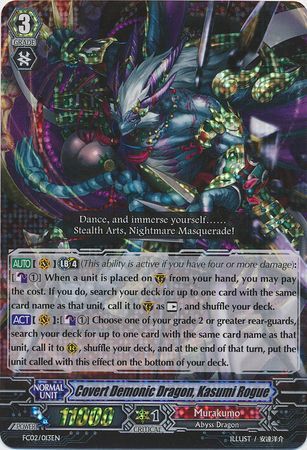 Covert Demonic Dragon Kasumi Rogue FC02 013EN Triple Rare RRR Covert Demonic Dragon Kasumi Rogue FC02 013EN Triple Rare RRR