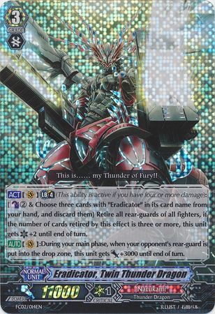 Eradicator Twin Thunder Dragon FC02 014EN Triple Rare RRR Eradicator Twin Thunder Dragon FC02 014EN Triple Rare RRR