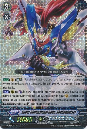 Super Dimensional Robo Shadowkaiser FC02 016EN Triple Rare RRR Super Dimensional Robo Shadowkaiser FC02 016EN Triple Rare RRR