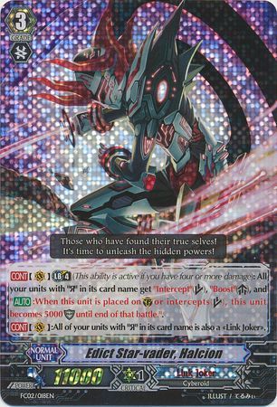 Edict Star vader Halcion FC02 018EN Triple Rare RRR Edict Star vader Halcion FC02 018EN Triple Rare RRR