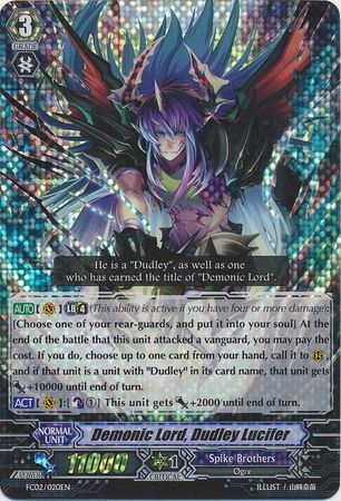 Demonic Lord Dudley Lucifer FC02 020EN Triple Rare RRR Demonic Lord Dudley Lucifer FC02 020EN Triple Rare RRR