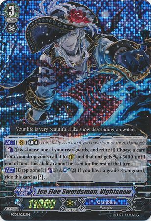 Ice Floe Swordsman Nightsnow FC02 022EN Triple Rare RRR Ice Floe Swordsman Nightsnow FC02 022EN Triple Rare RRR