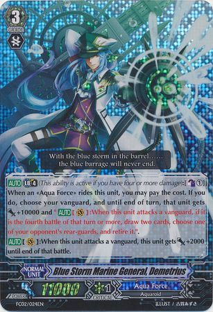 Blue Storm Marine General Demetrius FC02 024EN Triple Rare RRR Blue Storm Marine General Demetrius FC02 024EN Triple Rare RRR