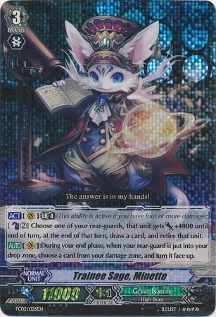 Trainee Sage Minette FC02 026EN Triple Rare RRR Cardfight Vanguard Fighter s Collection 2014 Singles Trainee Sage Minette FC02 026EN Triple Rare RRR Cardfight Vanguard Fighter s Collection 2014 Singles