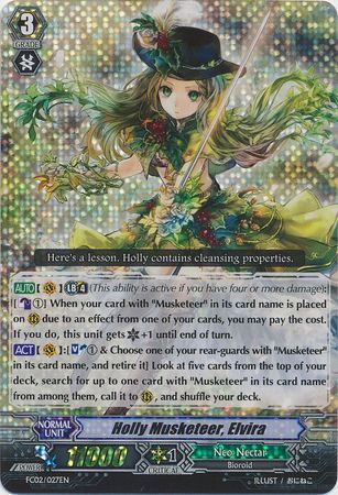 Holly Musketeer Elvira FC02 027EN Triple Rare RRR Holly Musketeer Elvira FC02 027EN Triple Rare RRR