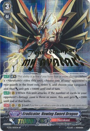 Eradicator Vowing Sword Dragon FC02 S05EN Stamped Special Parallel SP Eradicator Vowing Sword Dragon FC02 S05EN Stamped Special Parallel SP
