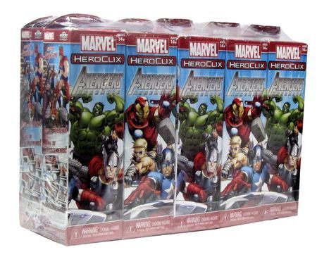HeroClix sealed Brick ~ CAPTAIN AMERICA ~ Marvel 5 figure Booster pack x 10 