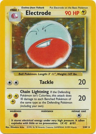 Electrode - 2/64 - Holo (No Set Symbol Misprint)