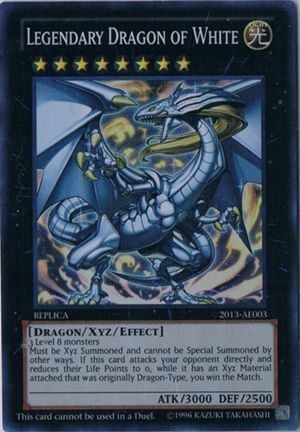 Legendary Dragon of White 2013 AE003 Super Rare Yu Gi Oh Promo Cards Legendary Dragon of White 2013 AE003 Super Rare Yu Gi Oh Promo Cards